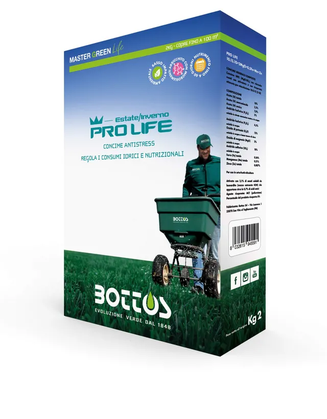 bottos-pro-life-2-kg-concime-antistress-per-prato-con-risparmio-idrico image 1