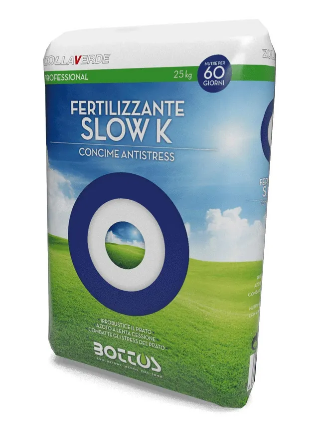 bottos-slow-k-13-5-20-2-5-mgo-concime-granulare-per-prato-25-kg image 1