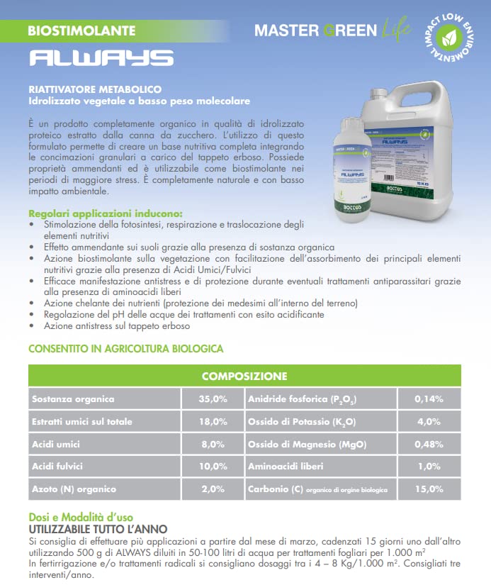 bottos-always-riattivatore-metabolico-organico-liquido-per-tappeto-erboso-1-kg image 4